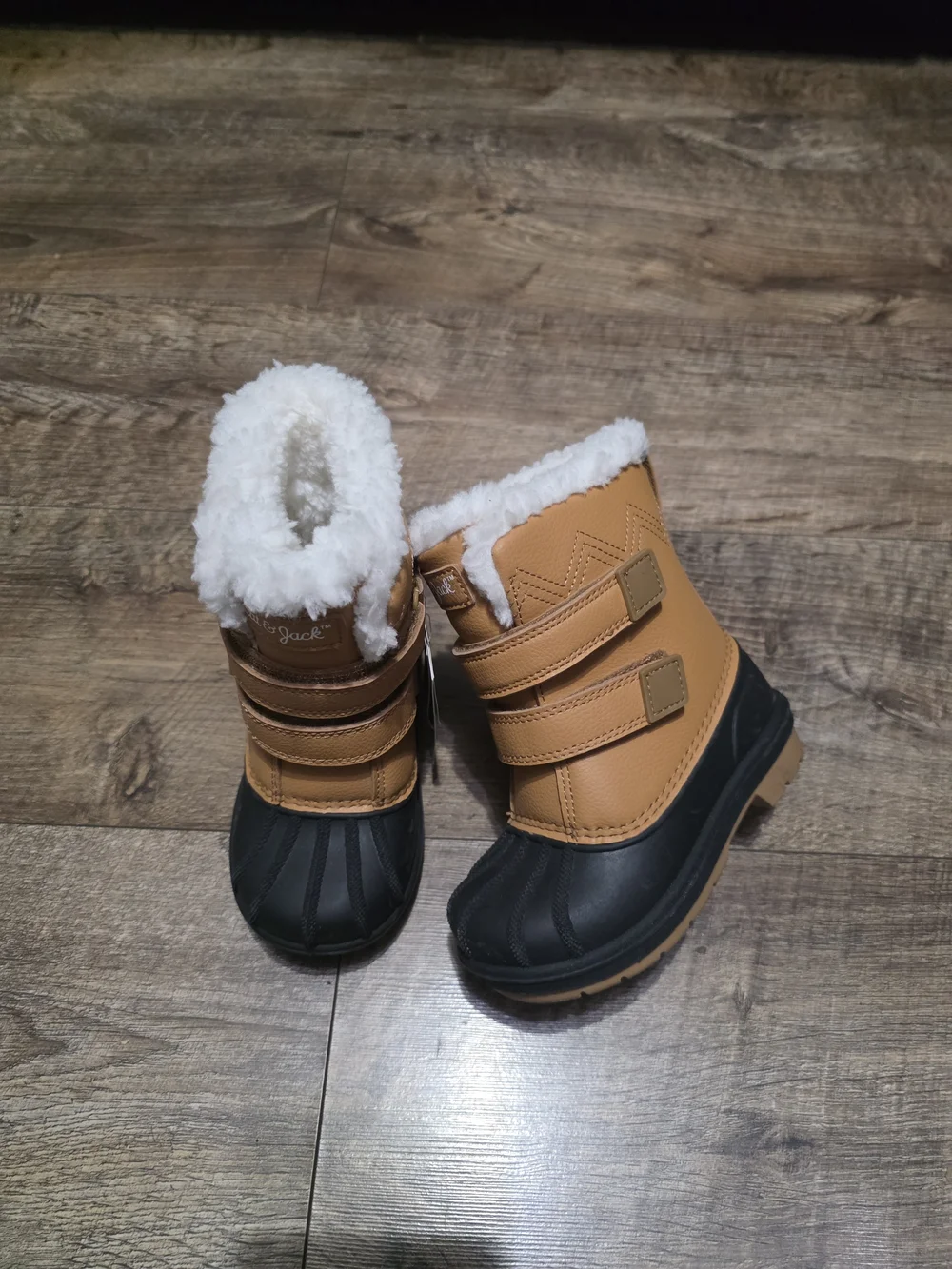 Cat & Jack Tan & Black Winter Boots Toddler 8